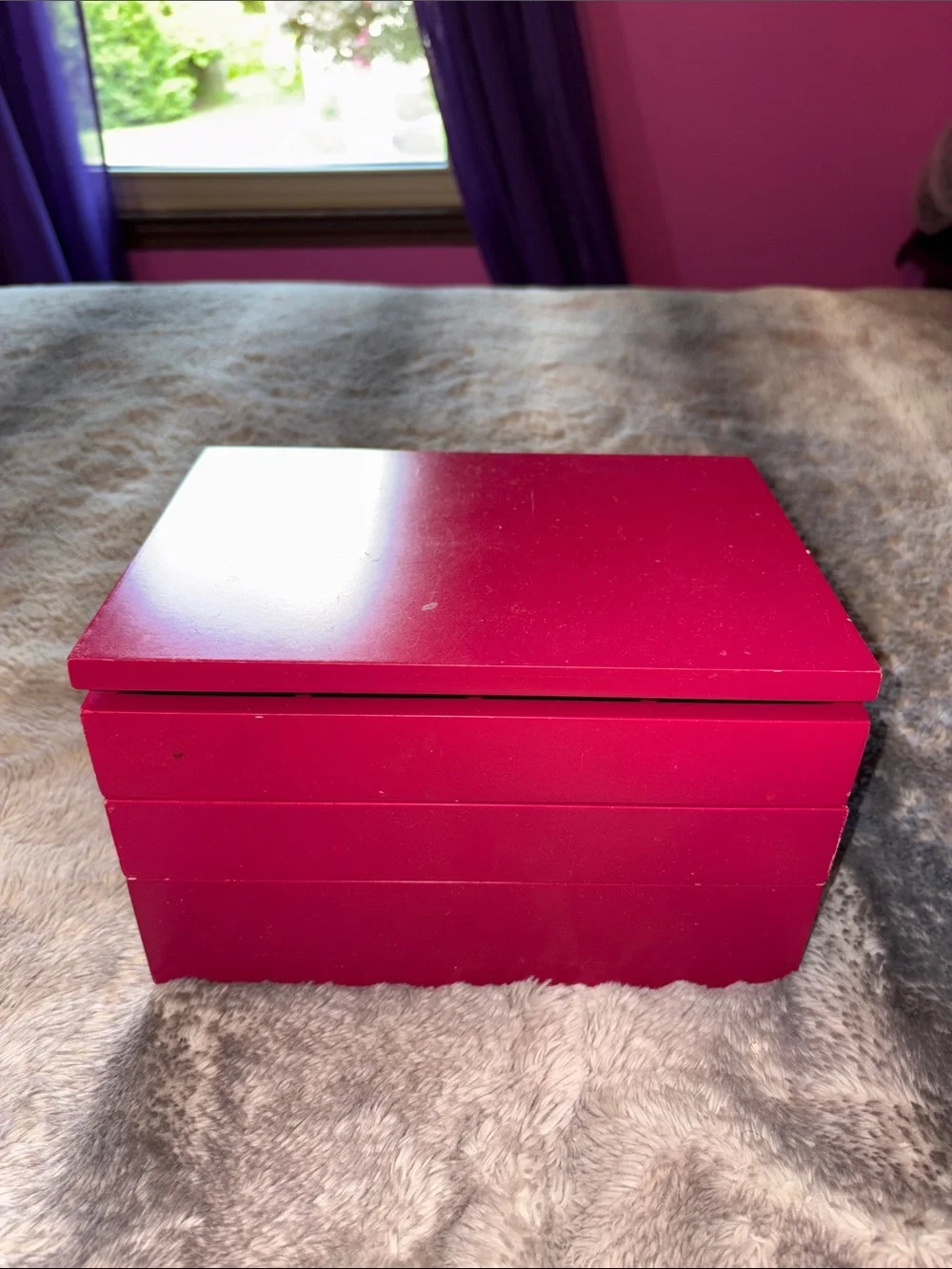 Cynthia Rowley Hot Pink Multi-Tier Jewelry Box 